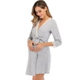 thumbnail image 3 of FAVIPT Womens Maternity Nursing Nightgown and Robe Set for Breastfeeding,Womens Maternity Nursing Nightgown and Robe Set 3 in 1 Labor Delivery Gown for Breastfeeding Dress Bathrobe, 3 of 5