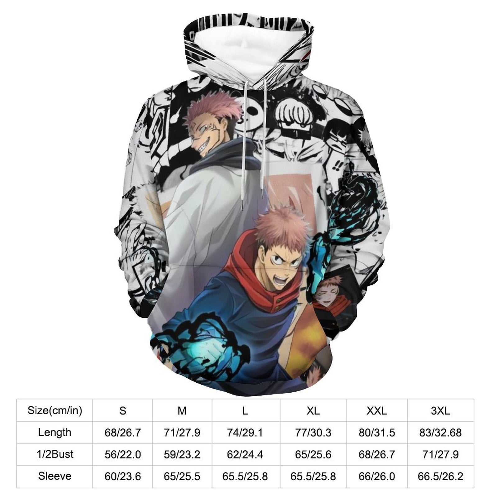 Jujutsu Kaisen Yuji Itadori Hoodie Unisex 3d Novelty Hoodies Jujutsu Kaisen Yuji Itadori Hoodie Unisex 3d Novelty Hoodies