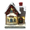 thumbnail image 1 of Adorno de mesa con pueblo navideño y luz LED cálida. Decoración festiva para el hogar que funciona con pilas., 1 of 5