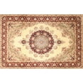 thumbnail image 1 of Ahgly Company Machine Washable Indoor Rectangle Traditional Brown Gold Area Rugs, 7' x 10', 1 of 7