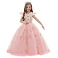 thumbnail image 6 of Esaierr 2-12Y Kids Baby Girls Flower Girl Dresses for Wedding Dresses for Girls Tulle Dress Princess Dress Pageant Dresses for Girls Toddler Trailing Gowns, 6 of 7