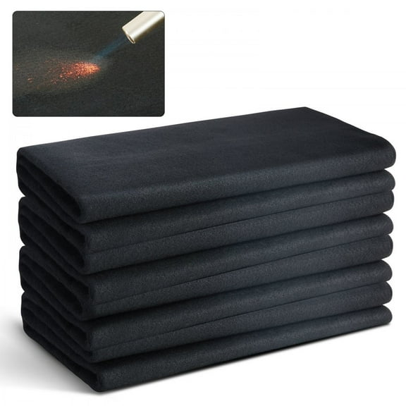 VEVOR Carbon Felt Welding Blanket 4 Pack, 37" x 36" Flame Retardant Welding Blanket, Up To 1800°F Heat Resistant Blanket Set, Cuttable Carbon Fiber Fire Retardant Insulation Welding Mat Pad