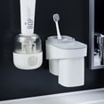 thumbnail image 5 of Dispensador de pasta dental, exprimidor automático de pasta dental, montado en la pared, soporte para pasta dental manos libres para niños y familiares, baño viene con calcomanía fuerte, 5 of 5