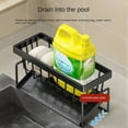thumbnail image 2 of 1pc Punch-Free Kitchen Sink Faucet Rack with Rag Drain - Organize and Store Household Items, 2 of 4