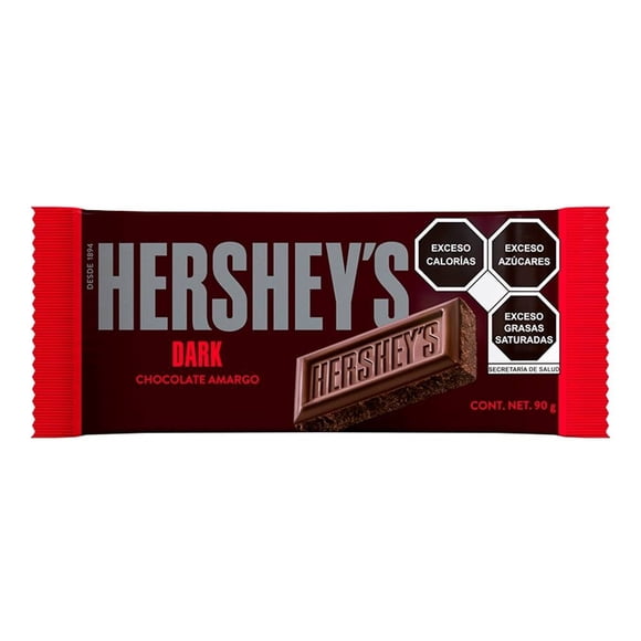 Chocolate amargo Hershey's Dark barra 90 g