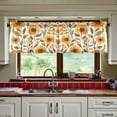 thumbnail image 3 of Yayeee Kitchen Curtains Tier Set of 2 Light Filtering 57"x24" Over Sink Window Panels, Watercolor Sunflowers, 3 of 7