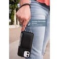 thumbnail image 5 of Smartish iPhone 12 / 12 Pro Crossbody Case - Dancing Queen [Purse/Clutch with Detachable Strap & Card Holder] - Stiletto Black-Silver, 5 of 6