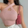 thumbnail image 5 of XDIAHBPL Camisole Tops For Women Vest Halter Strappy Female Knitted Off Shoulder Crop Tops For Tank Tops, 5 of 6