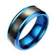 thumbnail image 1 of Fiudx Anillo de Monitoreo de Temperatura, Pantalla de Temperatura Que Cambia de Color, Monitoreo Del Estado de Ánimo y La Salud, Diseño de Acero Inoxidable, Alivio Del Estrés, Mejora El Sueño, Regalo, 1 of 1