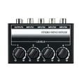 thumbnail image 3 of 4 Channel Stereo Audio Mixer Support Input and Output Mini Passive Stereo Mixer with Separate Volume Controls, 3 of 7