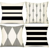 Outdoor Pillow Covers 20x20 Inch Set of 4 Waterproof Modern Geometry Throw Pillows Outdoor Summer Waterproof Decor for Patio Funiture Garden Polyester Cushion Covers 013F