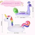thumbnail image 4 of 3Packs Unicorn Pool Floats Summer Party Beach Vacation Floating Loungers, 4 of 9