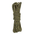 thumbnail image 1 of Cordón de cuero de 11 yardas, tiras de cuero trenzadas redondas de 5.5 mm, cuerda plegada para manualidades, fabricación de joyas, collares, pulseras, cinturones, Negro+Amarillo, 1 of 7