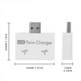 thumbnail image 3 of USB 2.0 Dual Splitter Hub Cord Converter: Charge Two Devices Simultaneously for Mobile Phones, Computers, and More, Made of ABS Material, 3 of 7