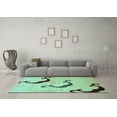 thumbnail image 3 of Ahgly Company Indoor Rectangle Abstract Light Blue Modern Area Rugs, 2' x 4', 3 of 4
