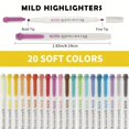 thumbnail image 2 of 20-Color Highlighter Pen Collection Set - Double Ended with Broad & Fine Tips - Warm Assorted Colours - Perfect for Art & Writing!, 2 of 5