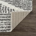 thumbnail image 4 of BoutiqueRugs Trunding Boho Moroccan Geometric Shag Area Area Rug - High Pile Super Soft Carpet for Entryway, Living Room, Bedroom, Dorm, Kids Room - Charcoal, Gray, Black and White - 4'3" x 5'11", 4 of 15