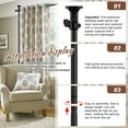 thumbnail image 5 of AEASKIEY Room Dividers Curtain Rod No Drill, 4-10ft(H) 28-70inch(W), Adjustable Heavy Duty Floor to Ceiling Tension Rod for Room Separation, Black, 5 of 8