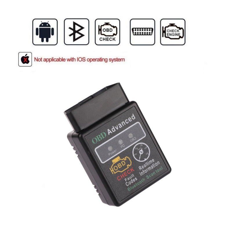 Black Car Bluetooth OBD2 Diagnostic Scanner OBDII Code Reader Scanner Adapter Auto Diagnostic Tool for Android 