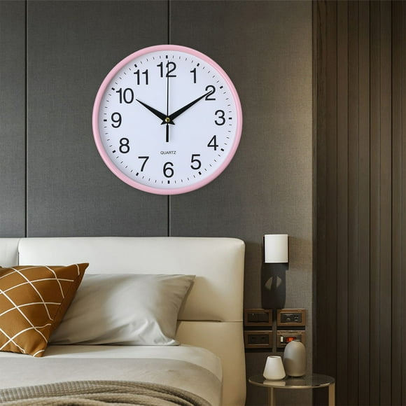 LSLJS Home Living Room Study Round Suction Wall Decoration Wall Hanging Clock Hotel Digital Decoration Easy Clock 7.87 Inch, Wall Mounted Clock