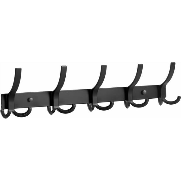Coat Rack Wall Mount, 2 Pack Coat Hooks Wall Mount, Wall Hooks for Hanging, Hat Rack for Wall with 15 Hooks for Entryway and Bedroom