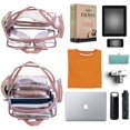 thumbnail image 3 of Clear Backpack with Cosmetic Bag Transparent PVC Backpack See Through School Bookbag with Small Pouch Fit 15.6 Inch Laptop for Wom, 3 of 5