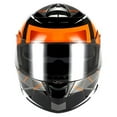thumbnail image 4 of 1Storm Motorcycle Modular Full Face Helmet Street Bike Flip up Dual Visor/Sun Shield Racing Racing Orange HJA119, 4 of 4