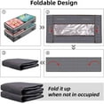 thumbnail image 4 of Under Bed Storage Containers, Clothes Bin 90L Foldable Canvas Underbed Storage Bins Organizer for Bedding Clothes Toys, Grey, 4 of 11