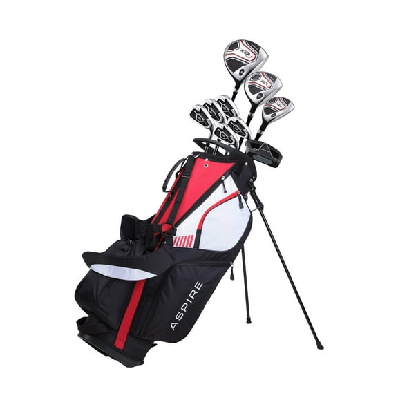 Aspire XD1 Mens Complete Golf Clubs Package Set - Right & Left Hand - Available in Blue or Red - 2 Size Options!