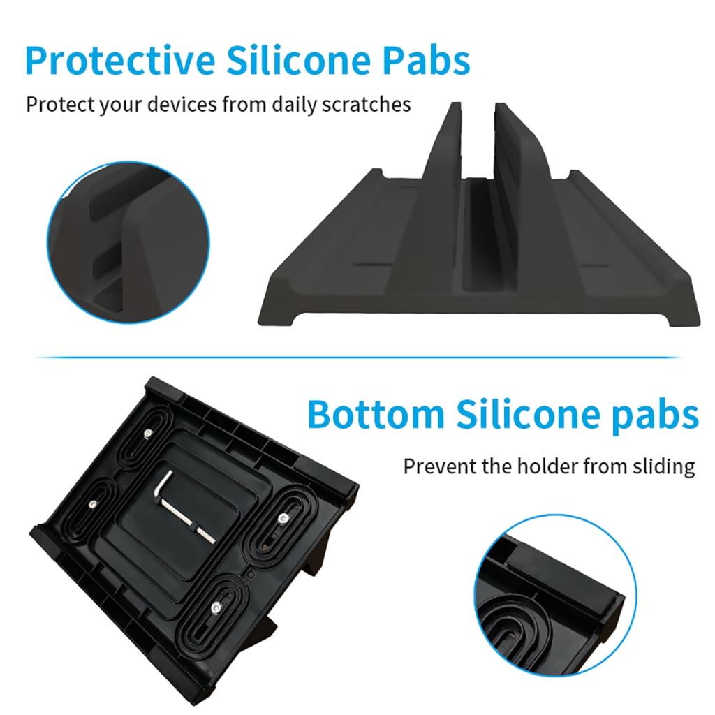 Vertical Laptop Stand Holder Desktop Stand with Adjustable Dock Fits All Laptops