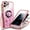 Rose Gold, variant on NageBee Designed for iPhone 11 Pro Max with [Built-in Screen Protector] Case MagSafe Compatible With Diamond Wrist Strap Lanyard, Glitter Floating Liquid Cute Case (Purple)