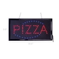 thumbnail image 2 of "Pizza" Animé Bleu Stable Rouge LED Signe avec Chaîne Suspendue 19X10X1" Porte de Magasin Panneau Mural, 2 of 6
