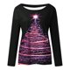 thumbnail image 4 of Pntutb Blusa de manga larga con cuello redondo y estampado de árbol de Navidad para mujer Pntutb Pntutb-410, 4 of 5