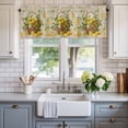 thumbnail image 2 of Summer Lemons Valances for Windows in Fruit Basket Old Newspaper Rod Pocket Curtain Valance Window Treatment Short Curtains for Kitchen Living Room, 60"x18", 2 of 9