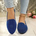 thumbnail image 5 of HTHLVMD Shiny Fabric Loafers, V-Cut Slip-On Flats, Womens Ballet Flats 2026 Pointed Toe Slip-On Dressy Flat Shoes Casual Lightweight Comfortable Business Work Loafer Shoes, Blue 6, 5 of 6