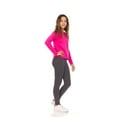 thumbnail image 2 of Pink Angel Girls’ 5-Pack Leggings – 2 Black, 1 Gray, 1 Heather Gray, 1 Pink – Soft Cotton Stretch Pants for School, Play and Everyday Wear, 2 of 11