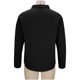 thumbnail image 4 of Blusa y camisa de manga larga con cuello vuelto para hombre, informal, con botones y bolsillos, a cuadros, de poliéster, 4 of 8