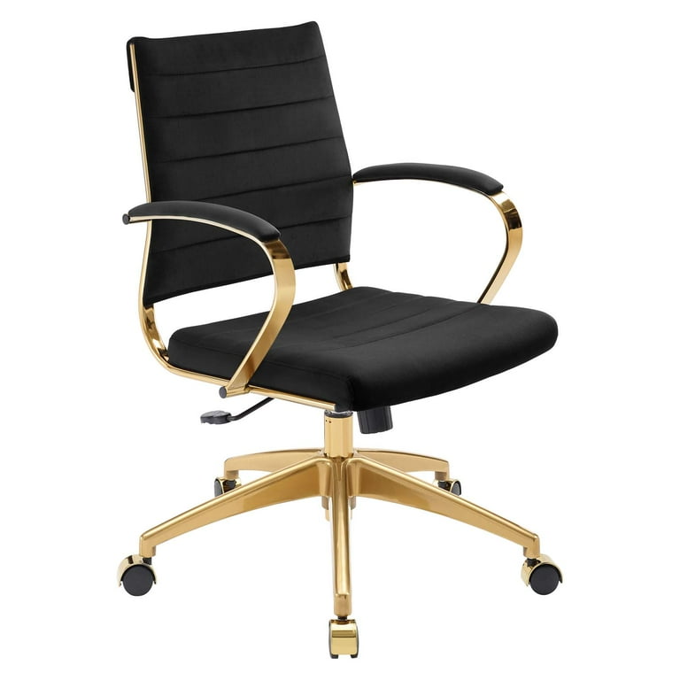 Modway Jive 37 Mid Back Performance Velvet Office Chair in Black Walmart