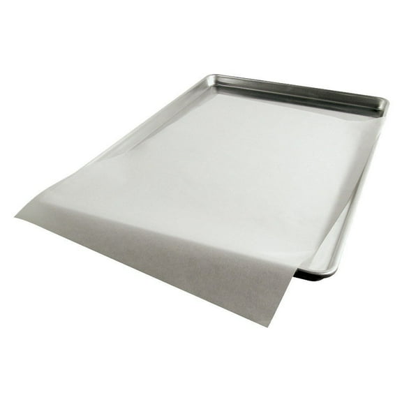 CHEFworth Bleached Quilon Treated White Parchment Paper Baking Sheets Pan Liner 8x12 100 Sheets for 1/4 pan