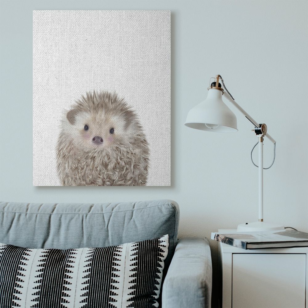The Kids Room by Stupell Baby Hedgehog Animal Kids Painting Super Canvas Wall Art by Leah Straatsma