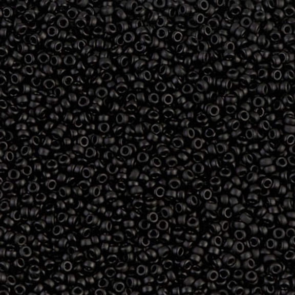 Black Matte Miyuki Seed Beads 15/0 15-9401F-TB