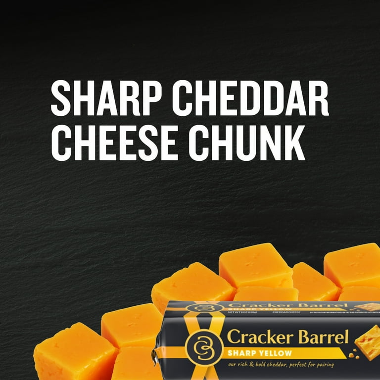 KlLLERBURNER　cheese Cracker Barrel Extra Sharp Cheddar Cheese Chunk, 8 oz