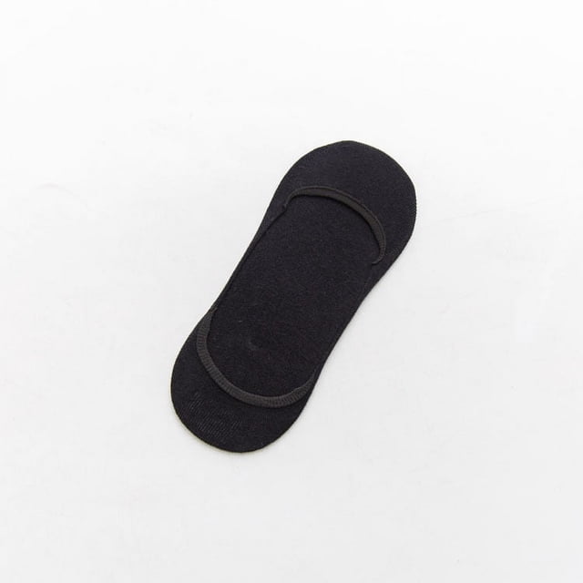 Zhuge 6 pares de calcetines invisibles para mujer, antideslizantes, de corte bajo, con forro invisible para uso informal y formal, suaves y elásticos, color negro