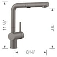 thumbnail image 2 of Blanco 526370 1.5 GPM Linus Pull-Out Kitchen Faucet - Metallic Gray, 2 of 3