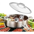 thumbnail image 6 of Stainless Steel Shabu-Hot-Pot Clear Cut Cookware Soup Pasta Pot Meat Pot With Double-Sided Divider And 2 Soup Ladles For Induction Cookers[Energy Class A], 6 of 8