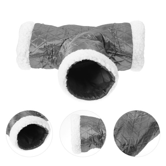 Healifty Plush Hamster Nest Dark Grey Cozy Small Pet Bed House Warm Resting Spot for Hamsters and Small Animals