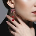 thumbnail image 4 of Earrings Christmas Earrings For Women EarRings for Female Women's Drop & Dangle Earrings Christmas Gifts Christmas Tree Rosette, 4 of 5