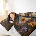 thumbnail image 3 of Homewish Wildflower Ghost Twin Bedding for Kids, Autumn Floral Forest Spooky Bedding Comforter Set, Black Reversible, 7-Piece, 3 of 7