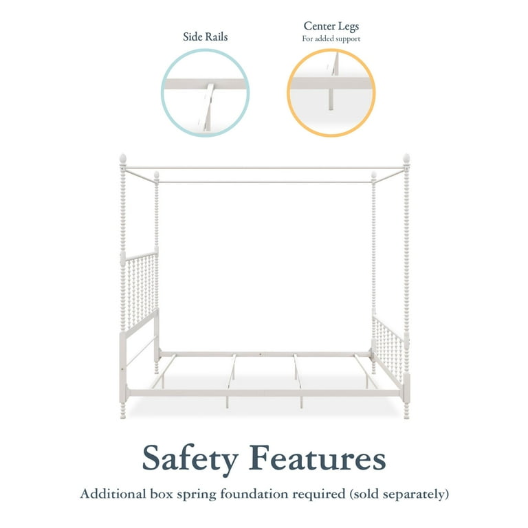 Novogratz Teen Hayden Metal Canopy Bed Frame, Full Size