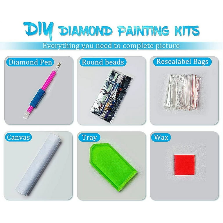 Diamond Painting Set For Adults And Children Beginners, 5d Full Drill Round  Diamond Gem Art For Home Wall Decoration, Dreamy Castle Theme